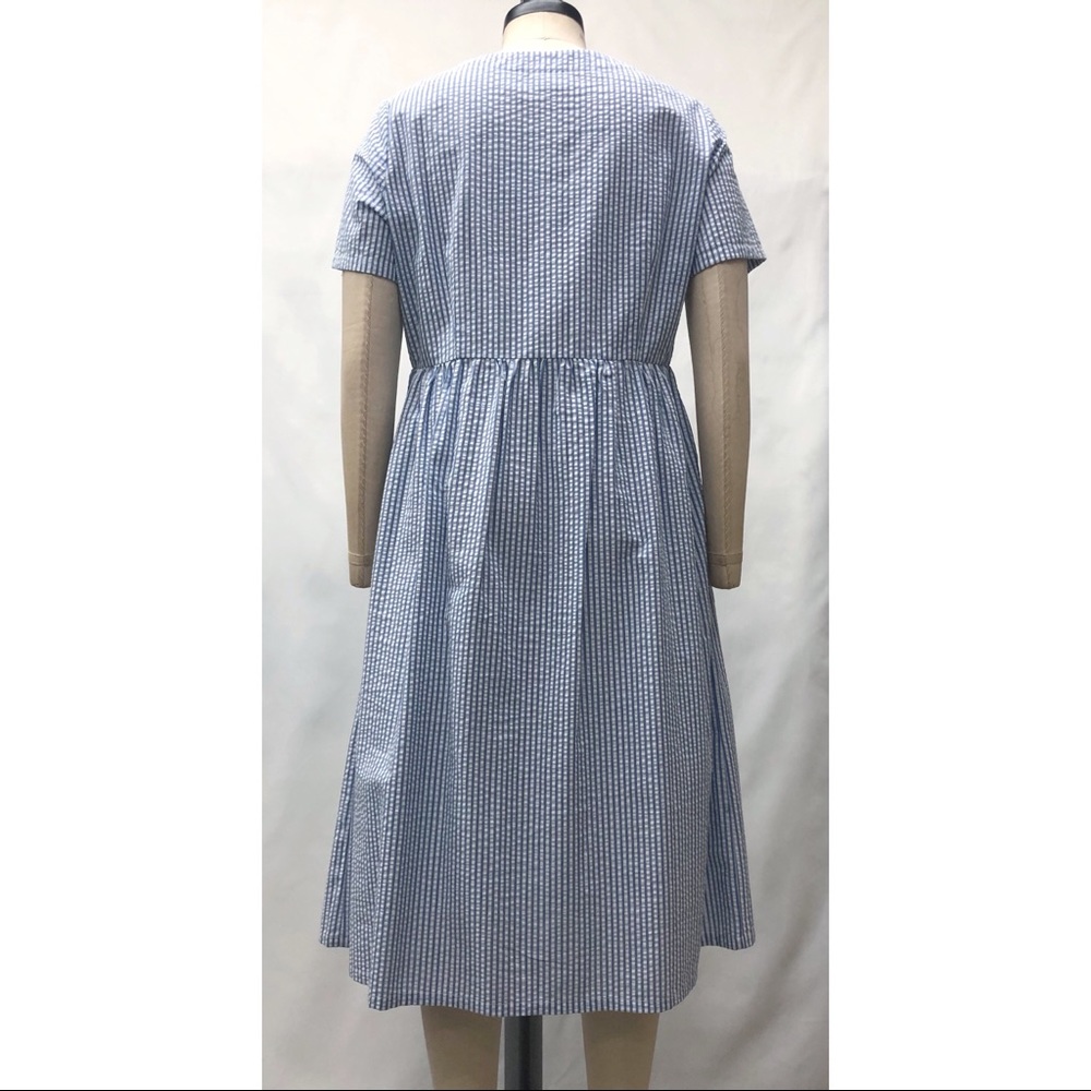 The Vermont Country Store Blue Seersucker Dress - Picture 3 of 11